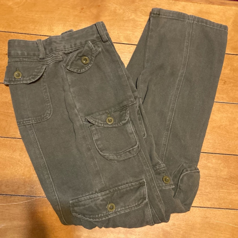 Juniors Size Small Fashion Jeans Carpenter Military Green Jeans